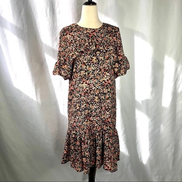NWT Alison Andrews micro floral dress with flounce - Picture 1 of 9